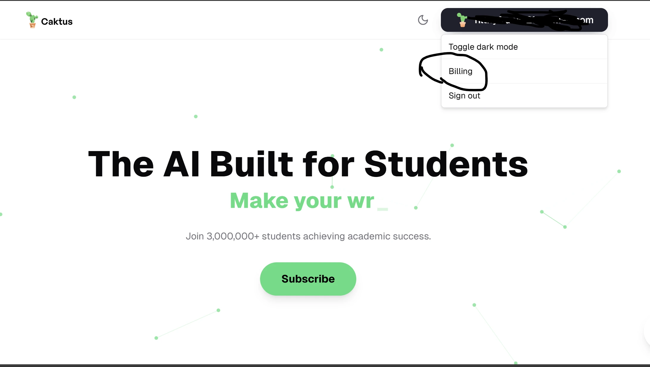 Caktus ai cancel subscription
